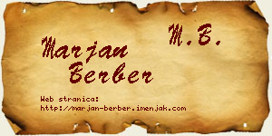Marjan Berber vizit kartica
